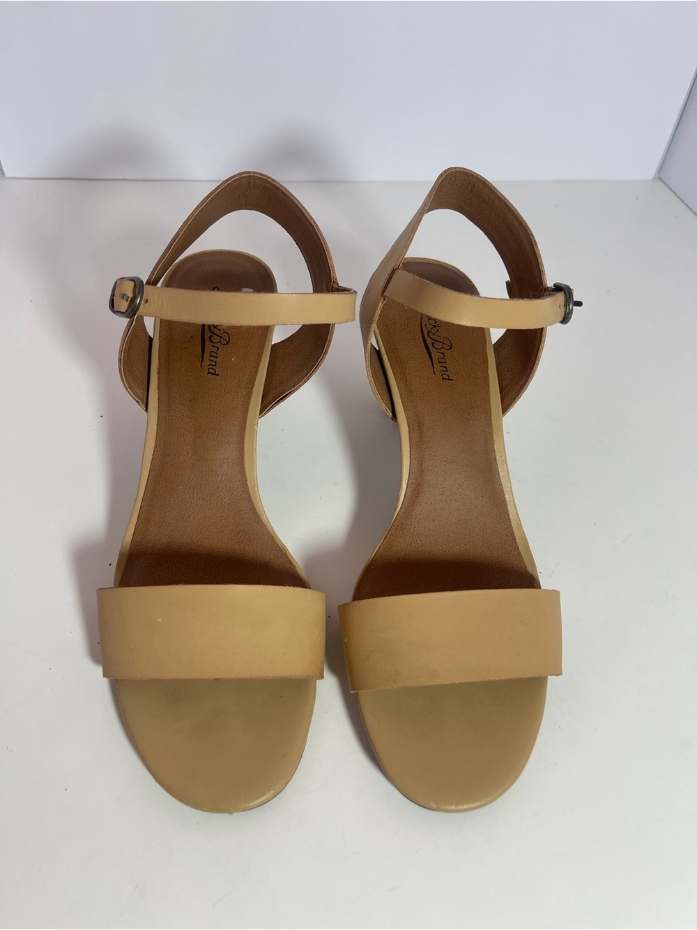 Lucky Brand Tan Ankle-Strap Women’s Heeled Sandal size 9/39